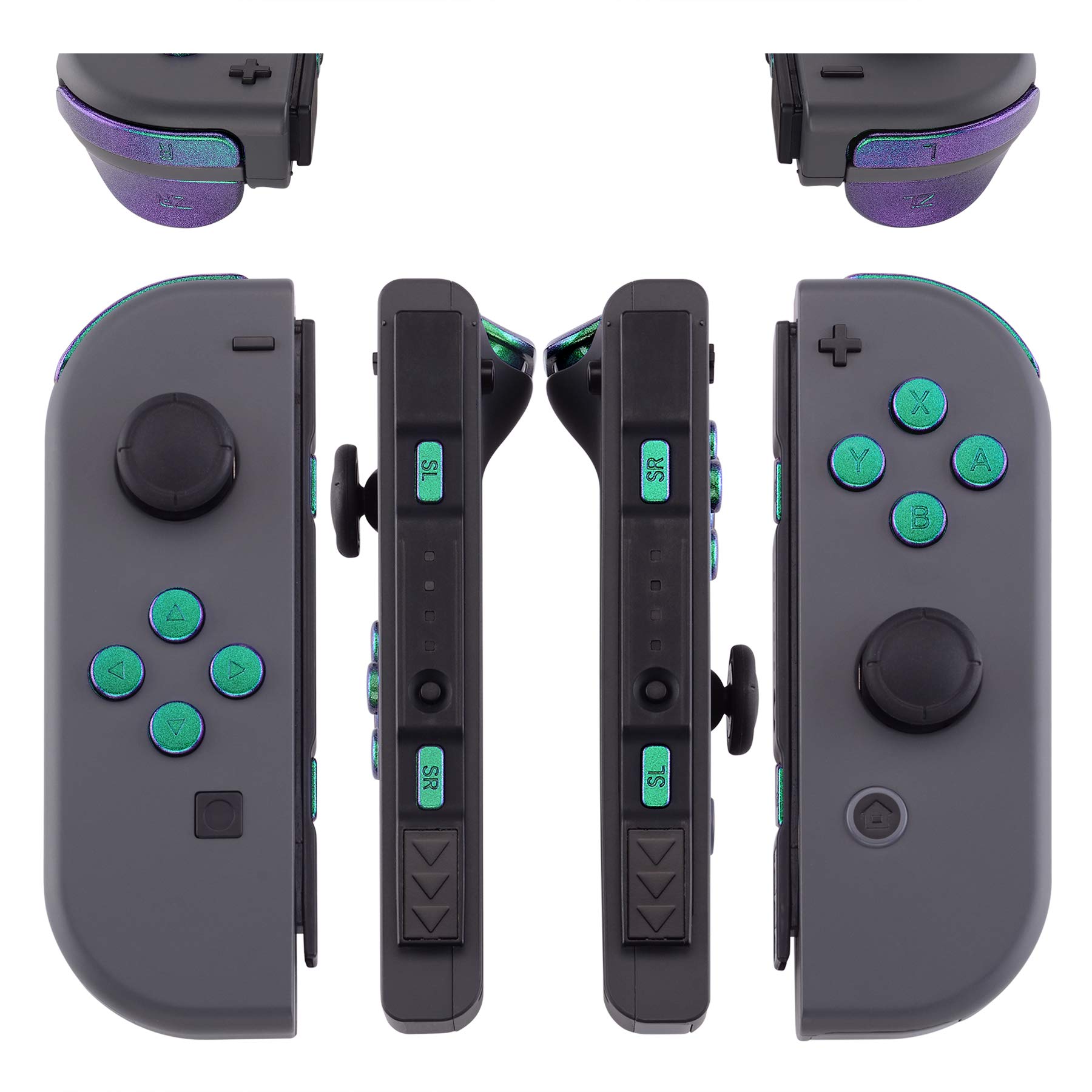Amazon.com: eXtremeRate Green Purple Chameleon Glossy Replacement
